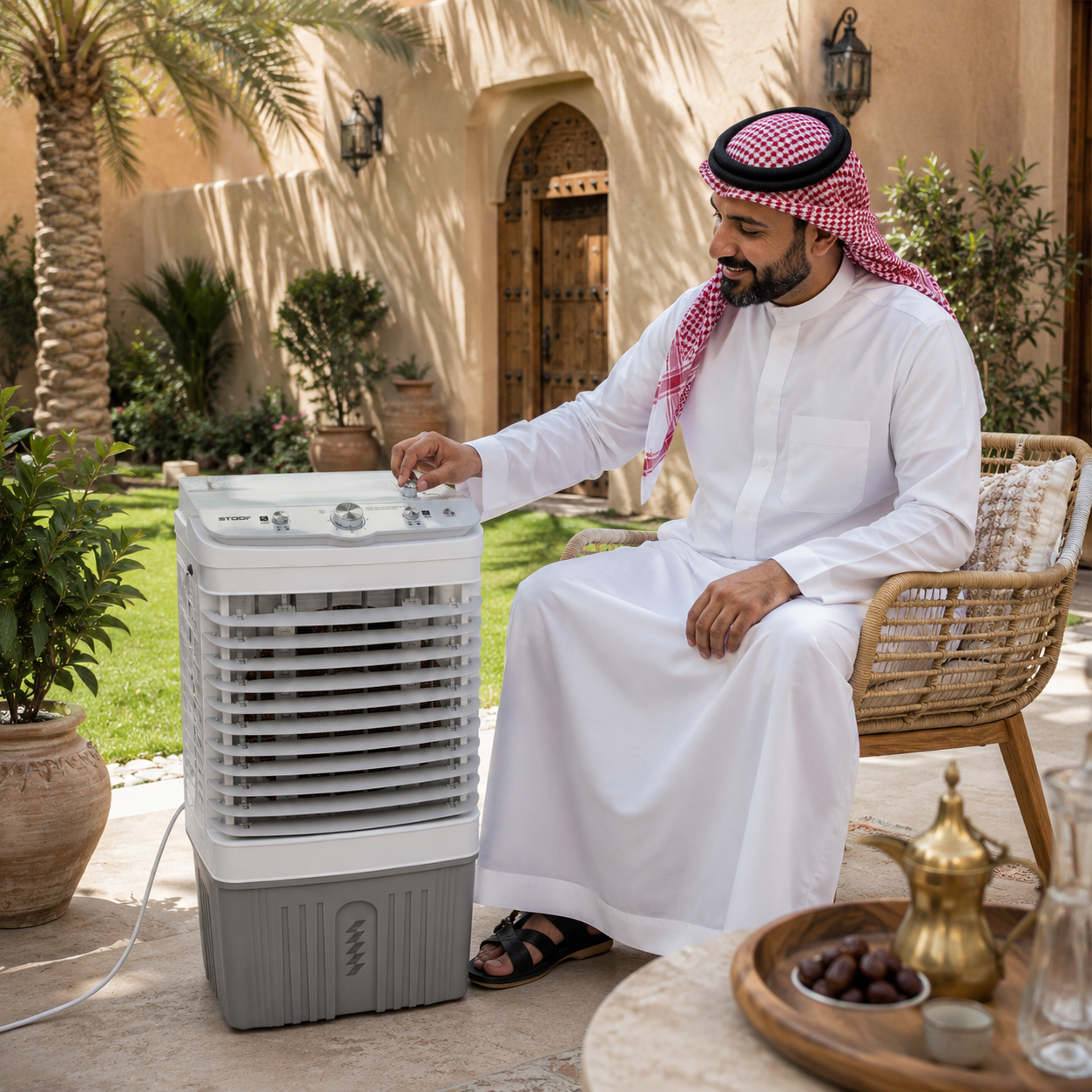 مكيف صحراوي متنقل Stof سعة 20 لتر بضمان عامين (تبريد بالثلج + موفر للطاقة)